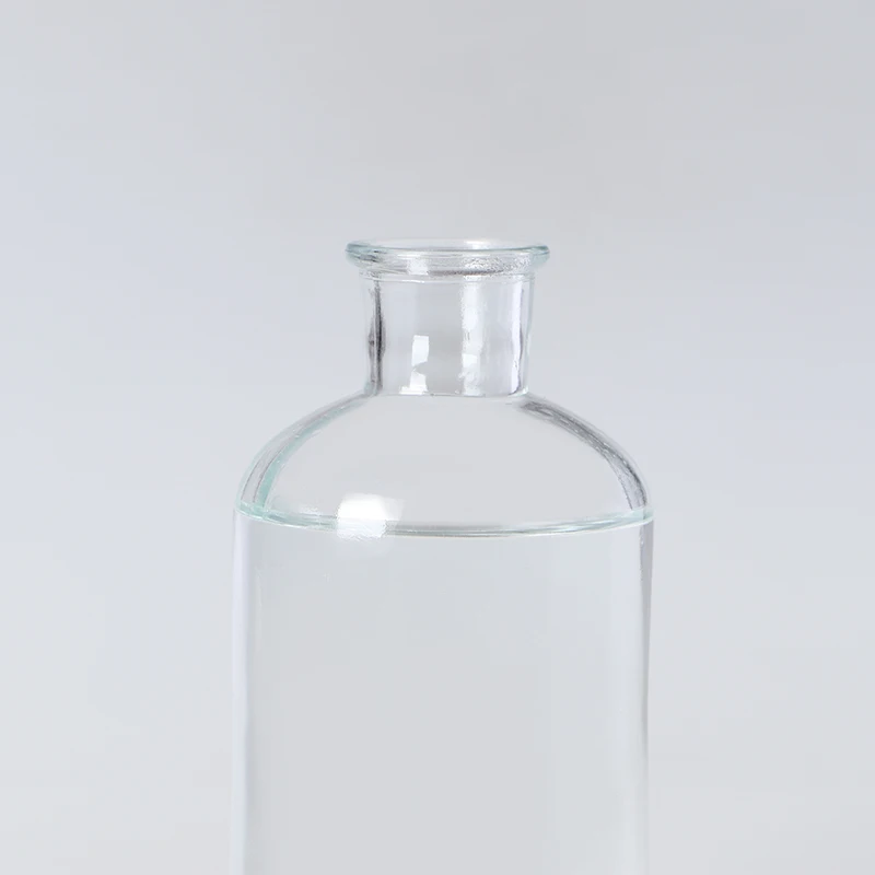 125 ml 500 ml 1 Liter Transparent Empty Round Shape Wide Mouth Fragrance Aroma Reed Diffuser Bottle with Wooden Lid