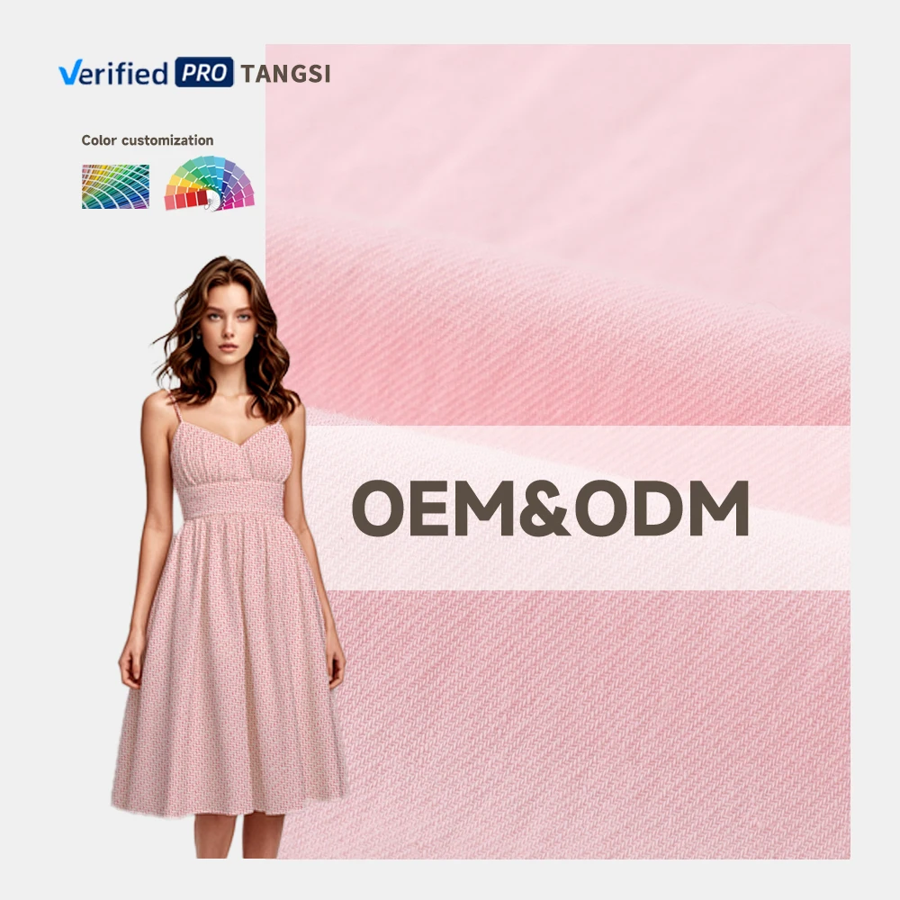 Women's Environment-Friendly Cotton Fabric Dress Soft Breathable Blackout Sustainable Plain Dyed for Garments Skirts Beddings