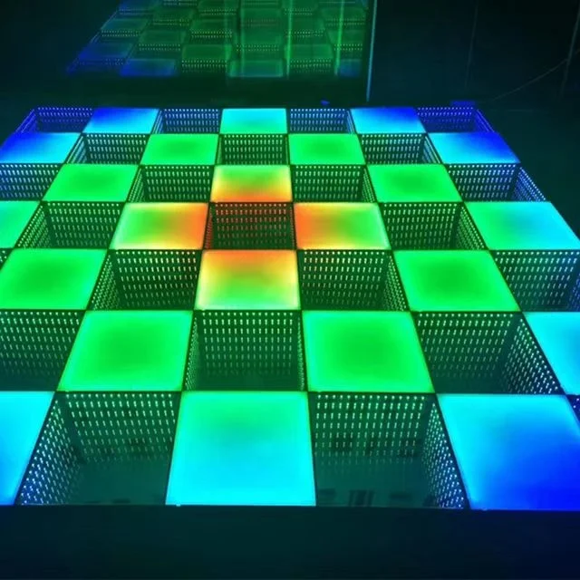 3D Interactive Dance Floor Light Infinity Mirror Wireless Dance Floor
