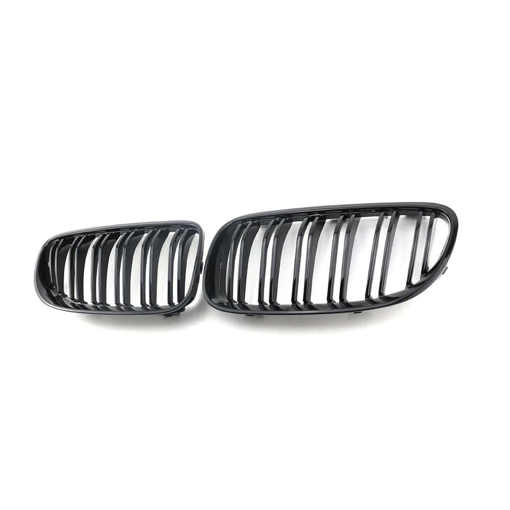 3 Series 2010-2013 E92 Abs Front Bumper Grilles Glossy Black Dual Line ...