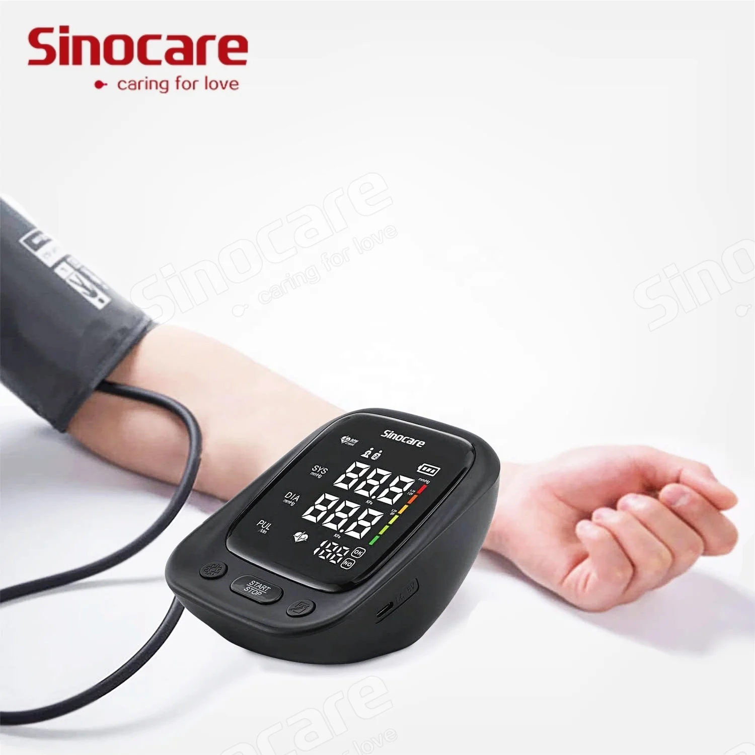 Одобренный CE Sinocare Автоматический монитор кровяного давления проверки машина уд/мин с речевых сообщений отсутствуют цифровой Приборы для измерения кровяного давления