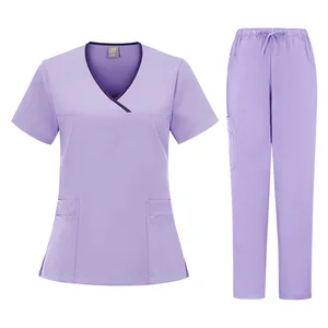Supplier Nurse & Doctor Workwear Dental Medical Scrubs Polyester Dobby Fabric Sweat-wicking Heat-regulating Unisex China