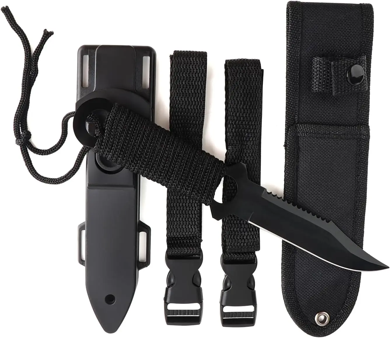 Scuba Diving Knife with Leg Straps & Sheath, Razor Sharp - Lightweight ...