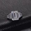 925 silver gold plated lab diamond ring