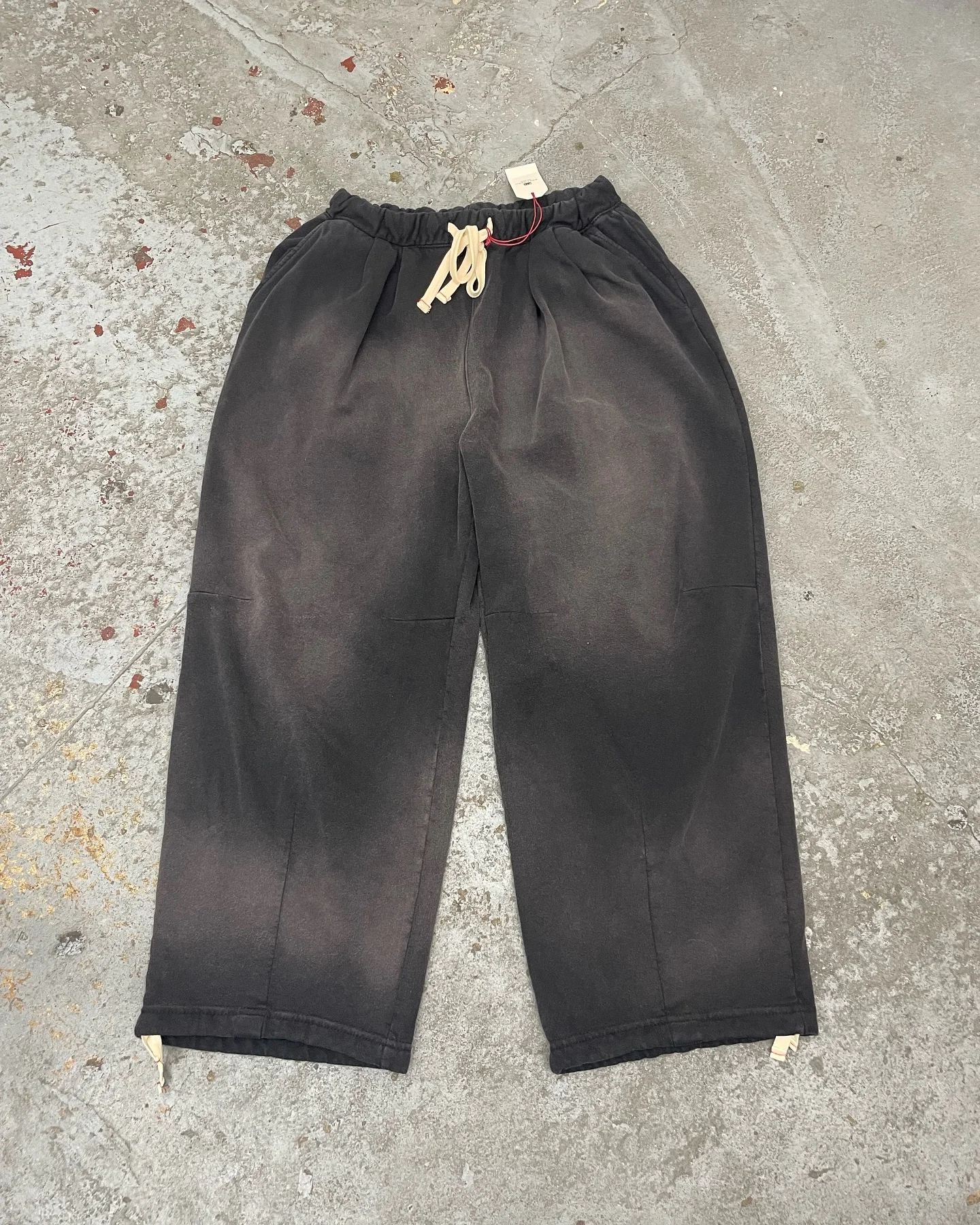 Track Jogger Sweat Pants Streetwear Heavy Cotton Acid Wash Oversized Heavyweight Baggy Straight Wide Leg Flared Sweatpants Men gallery 7