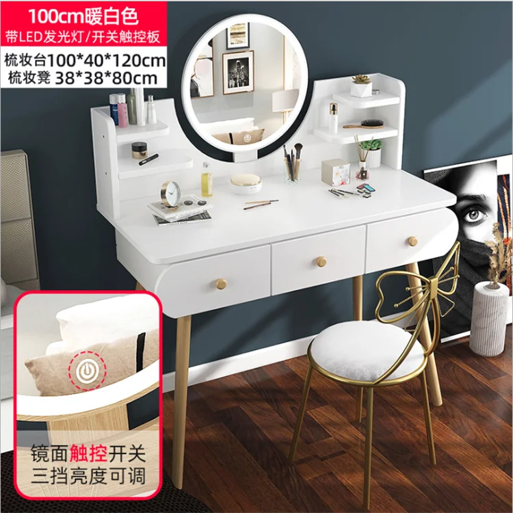 Good quality factory directly wooden vanity dressing table with mirror prices
