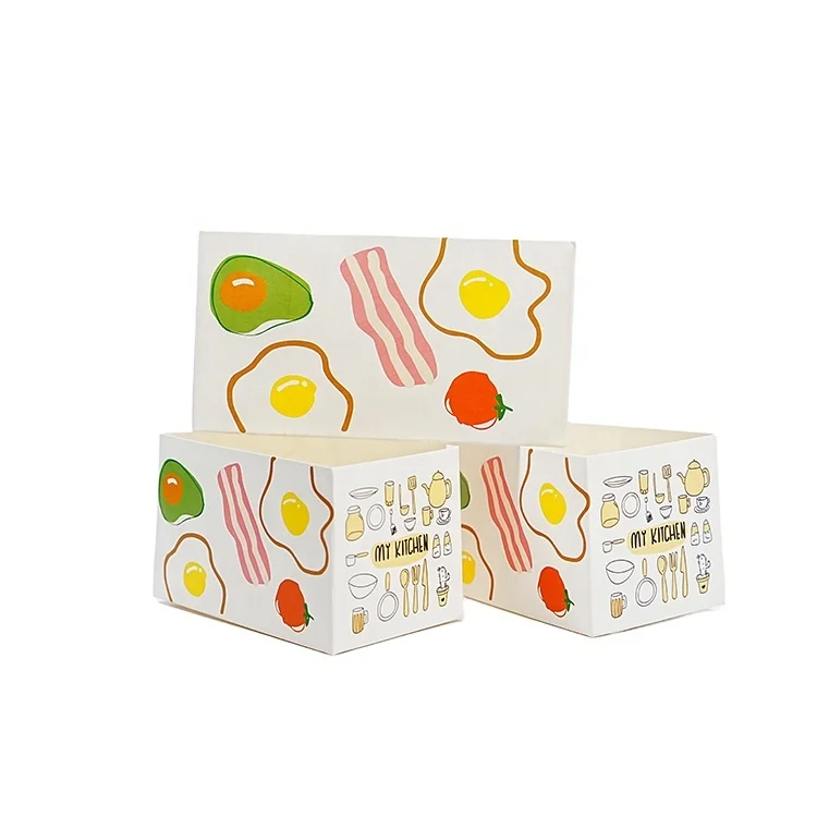 OEM Customized Takeout Container Burger Box,Toast Holding Bread Tray, Sandwich Hot Dog Donut Egg Waffle Packaging Box