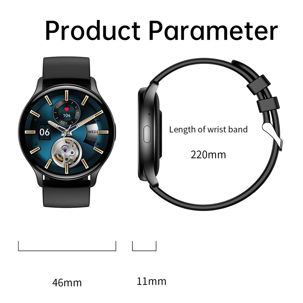 Senbono amoled-男性用スマートウォッチ,1.43インチの大型バッテリー,400mAh,Bluetooth,通話,NFC SENBONO MAX11 Smart Watch 1.43 Inch AMOLED 100 Sports Modes Voice