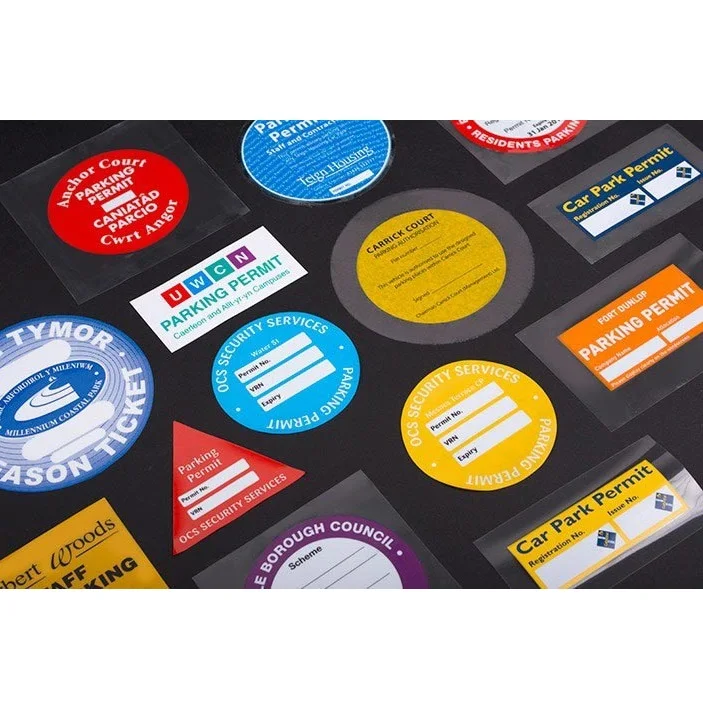 Custom Temporary Parking Permit Car Static Cling Sticker