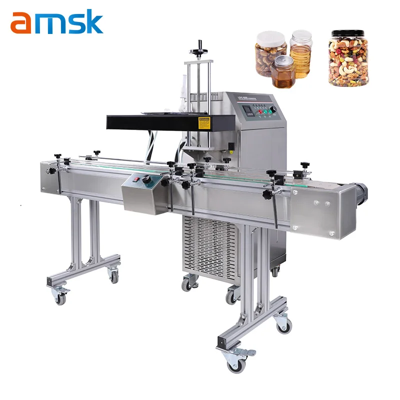 LGY-3000 Semi-automatic Assembly-line Operation Bottle Cans Sauce Water-cooled Electromagnetic Induction Sealing Machine