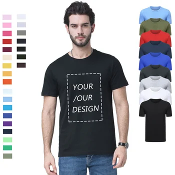 High Quality USA 100% Cotton Large and Tall Plus Size Unisex Graphic T-Shirts Custom Logo Printed T-Shirts mens tshirts