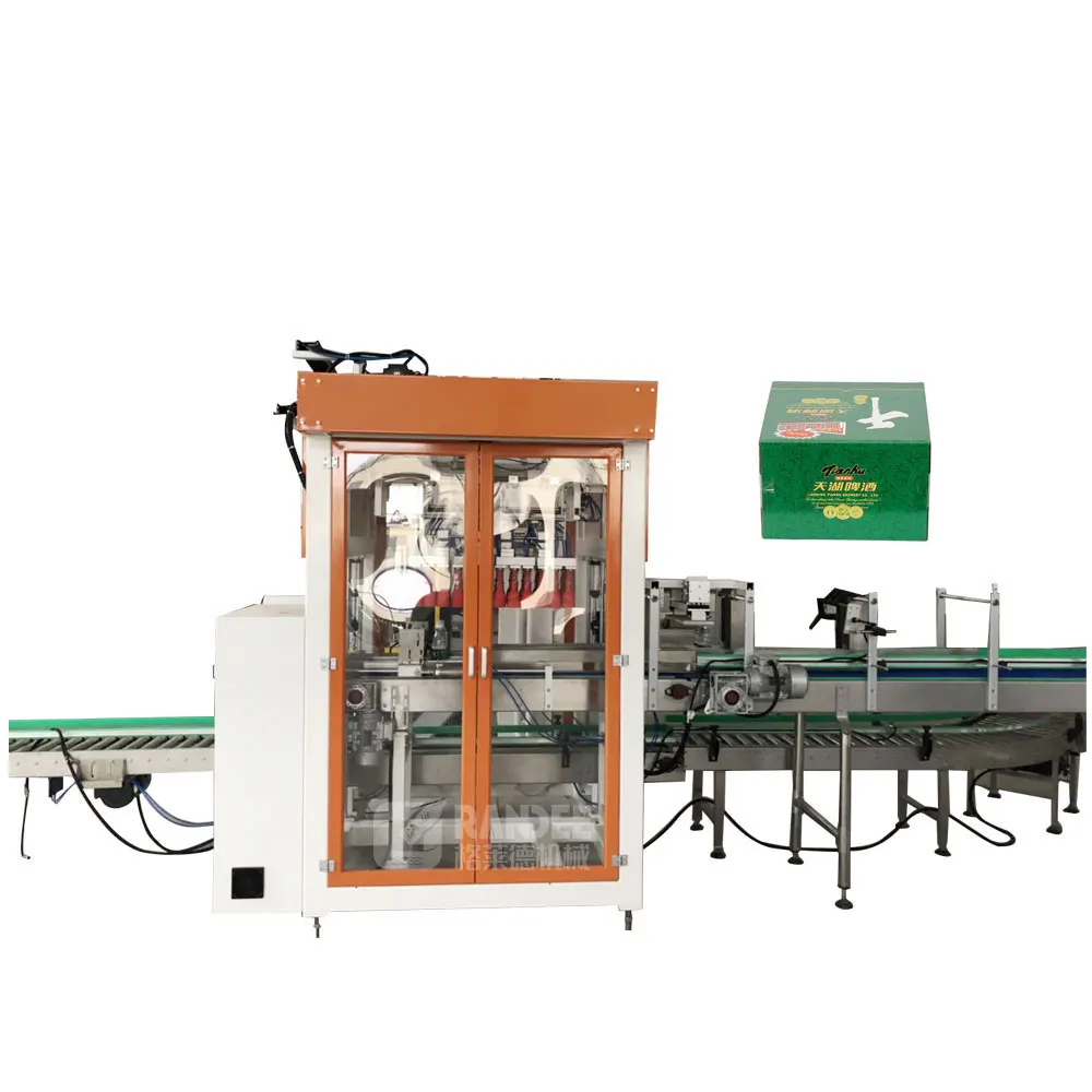 Automatic carton box case erector packer sealer packaging machine carton erecting sealing packing line