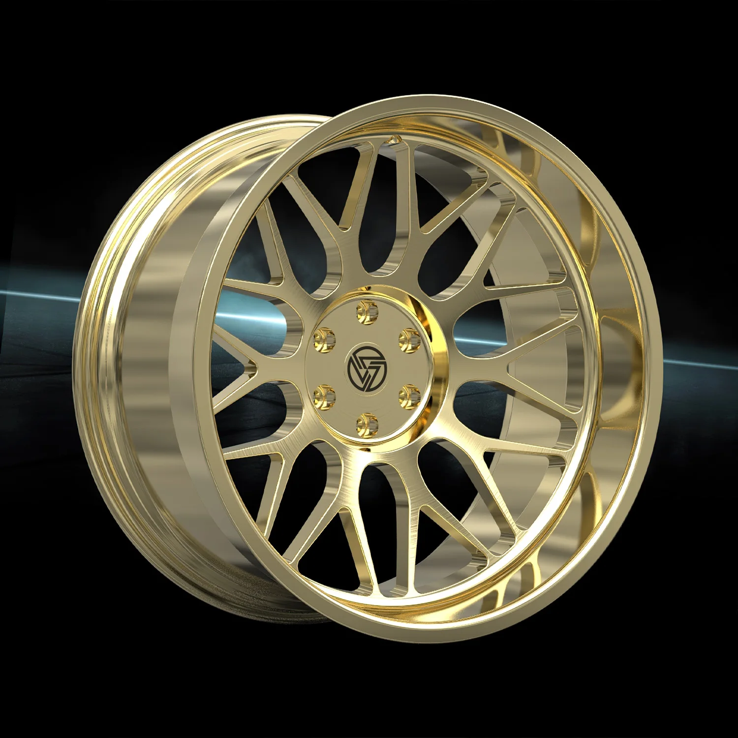 XL Luxury Deep Concave 6x135 Passenger Car Rims Customized Gloss Gold and Sliver Forged Wheel for Off-road and Pickup - Image 1