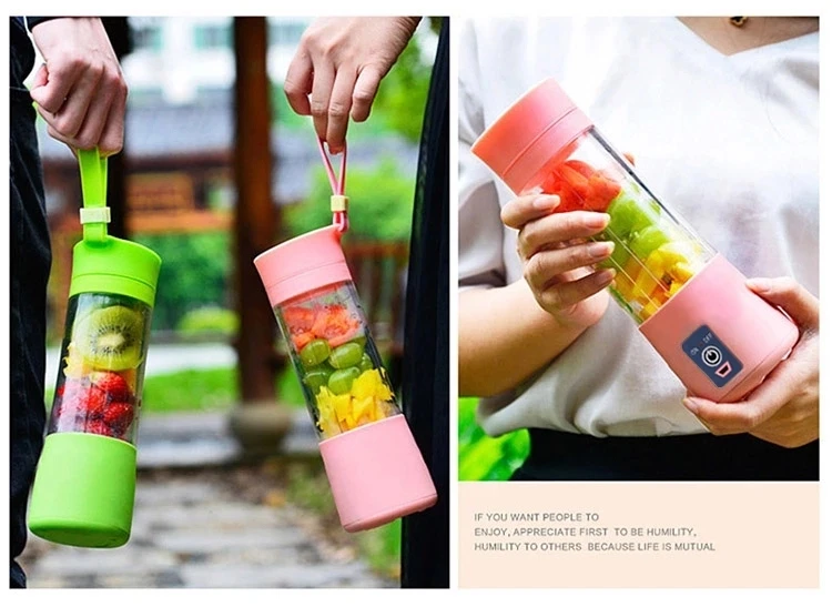 New Product Ideas 2021 Outdoor Mini Blender Machine Juicer Plastic Bottles Kitchen Appliances
