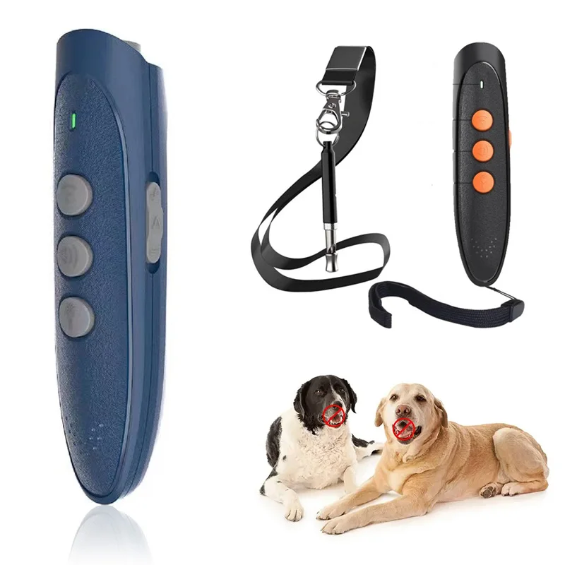 Electronic Pet Dog Repeller LED Ultrasonic Anti Barking Control Device Battery Work Ultrasonic Dog Training Device