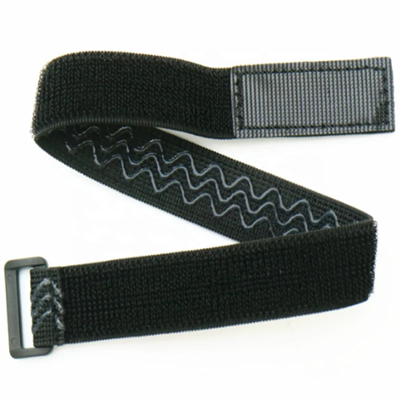 Silicone Backed Non slip Elastic Hook Loop Belt Strap