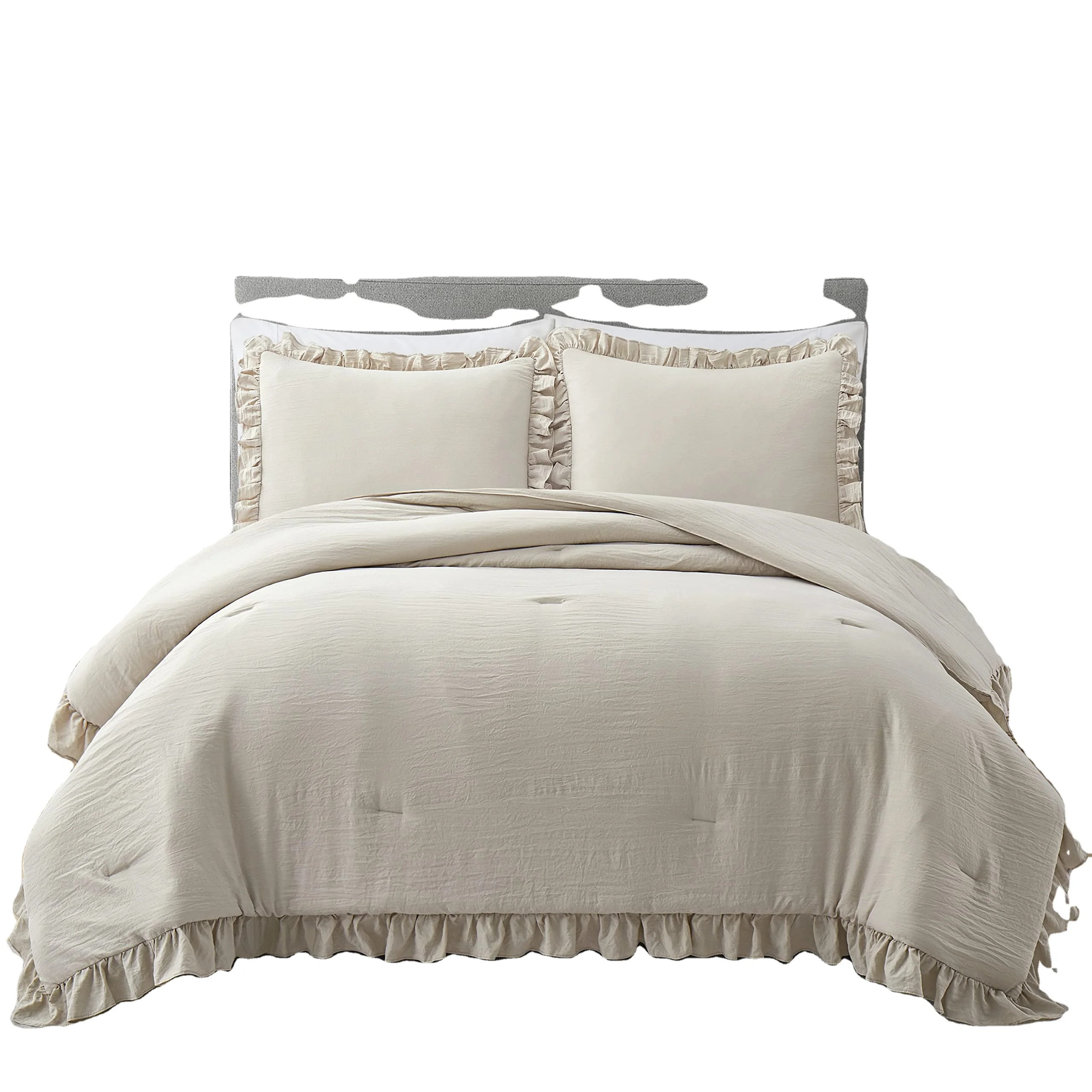 Plain Colour Bedding Set Customized Logo Bed And Size Cover Set