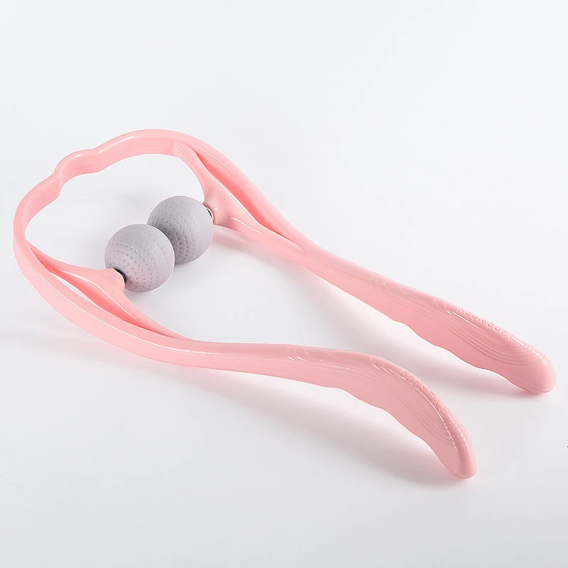 Manual Neck Massager Double Ball Pressing Knead Shoulder Neck Dredging Cervical Spine Massager