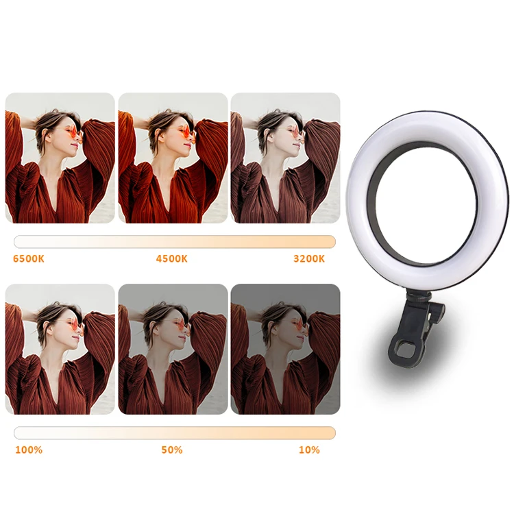 Computer Ring Light For Video Conferencing Lighting Clamp Mount Desk