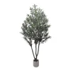 Green Potted Artificial Olive Trees With Fruits
