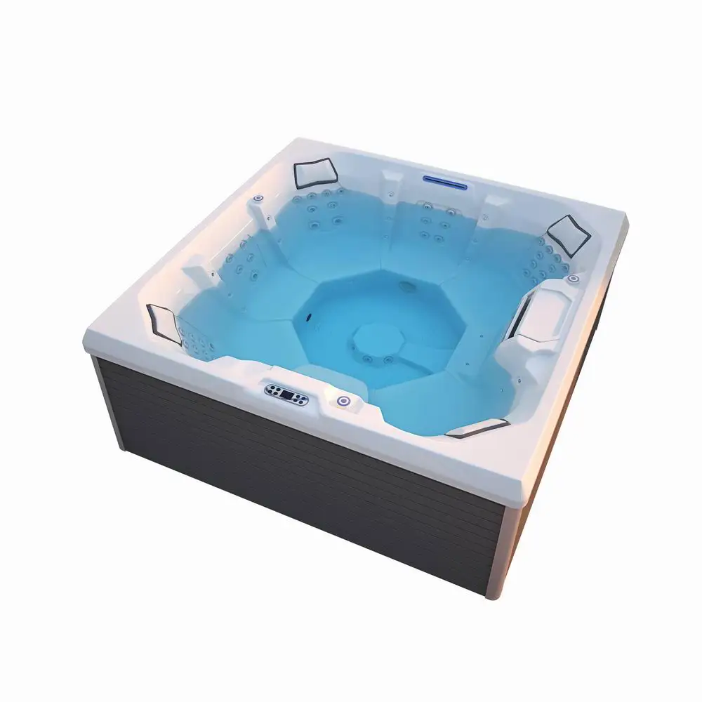 Outdoor Whirlpool Hot Tub Spa With 40 Jets Heating Ozone Disinfection 4