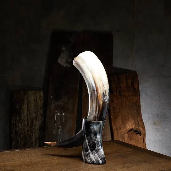 best quality viking drinking horn with stand food food safe