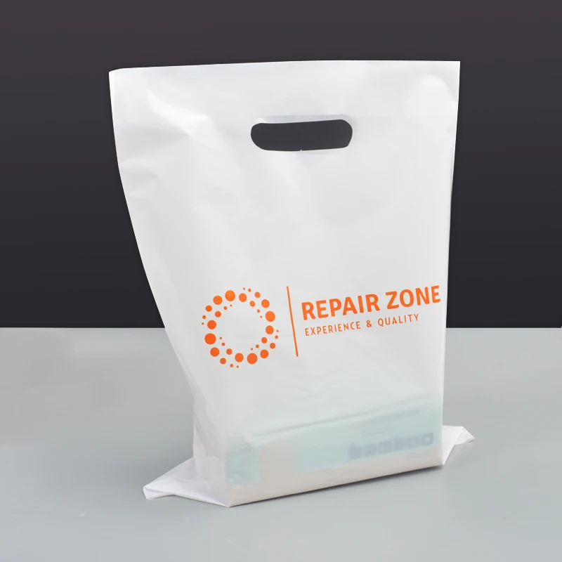 Source cheap printed plastic bags clear boutique shopping bags with logo  customize plastic bags for boutique with die cut handle on m.