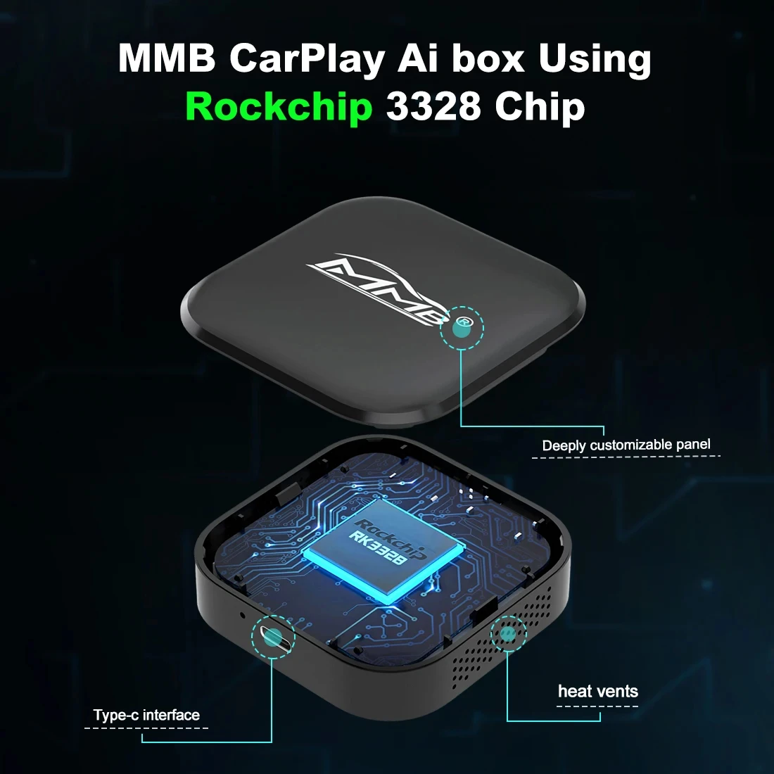 MMB CarPlay AI TV Box 4G+16G HD MI Android 11 Kabelloses Carplay Dongle Android Auto Adapter Für HD MI YouTube Netflix