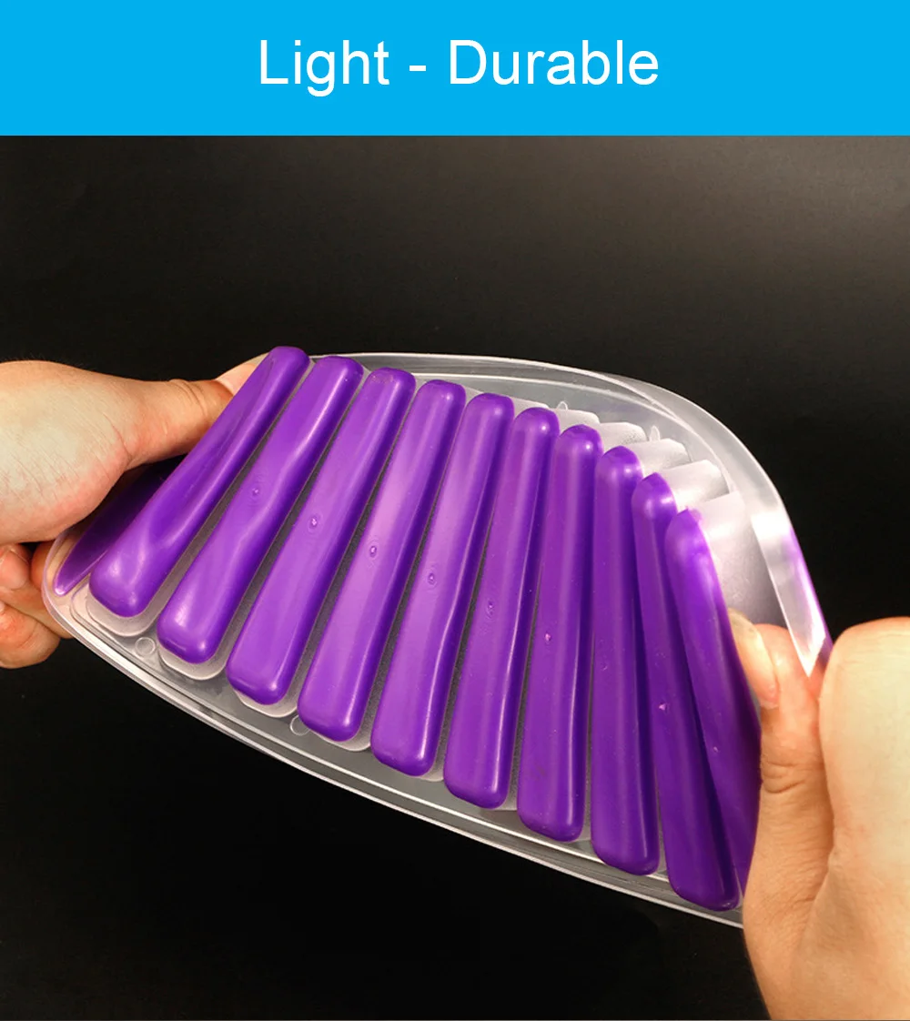 Raybin Popsicle Ice Cream Mold Thin Stick Ice Cube Trays Reusable Long Narrow Silicone Ice Cube