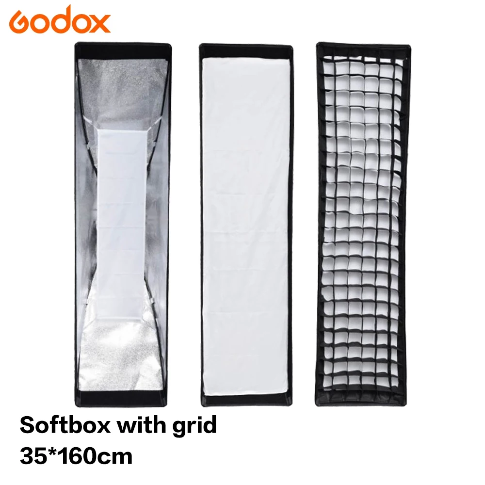 Grille 60x90cm--Godox – boîte à lumière Portable 24x36 pouces, grille
