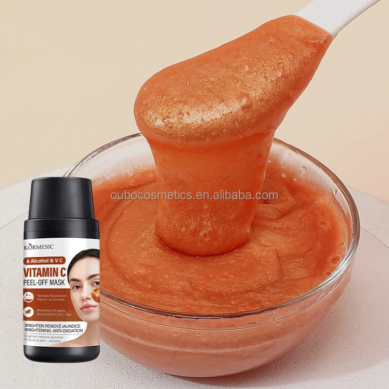 KORMESIC Natural Organic 24K Gold Vitamin C Hyaluronic Acid Private Label Peel-off Mud Mask Facial Clay Face Mask