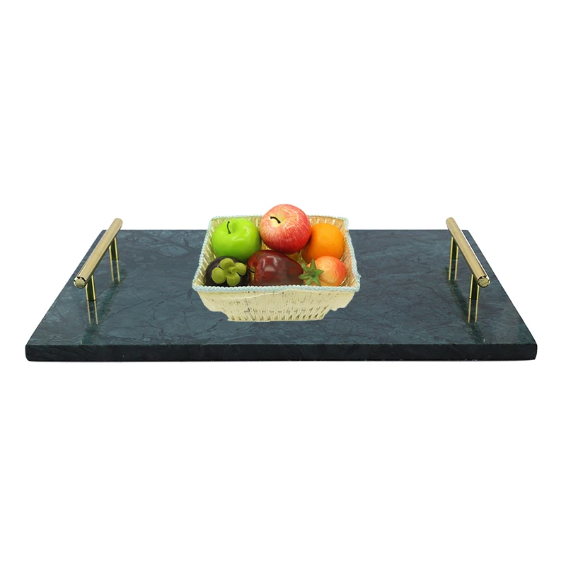 Elegant Natural Marble Serving Tray for Hotels Jewelry Organizer & Presentation for Vanity