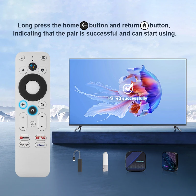 New Voice Remote Control Compatible for Google TV Set-top Box H96 Max HAKOPRO Android MECOOL SKYWORTH Google Certified TV Stick