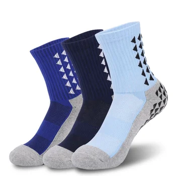 Wholesale Custom Anti Slip Soccer Socks Elite Football Socks 100% Cotton Nylon Men Sports Crew Socks