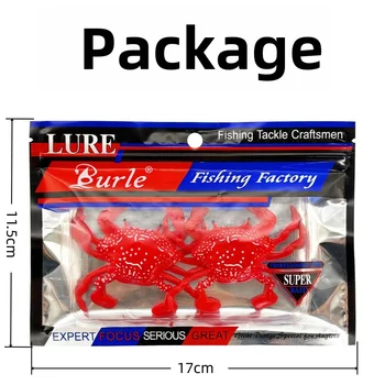 CHEERY 8cm 10g Artificial Crab Bait Lifelike Soft Sea TPR Fishing Lure Sharp Bass Target Species Pesca Isca Tool Grouper – Soft Lure – view 3
