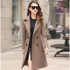 Camel slim fit jacket wool trench coat overcoat