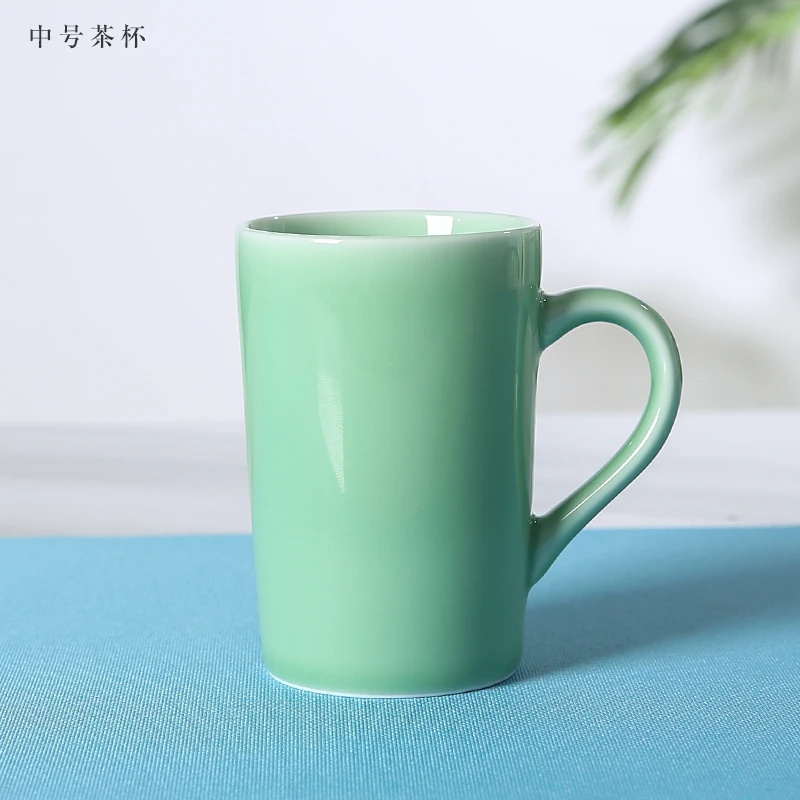 product 2025 factory wholesale longquan celadon traditional cups saucers coffee customized water drinking ceramic tea cups-8