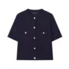 Top azul marino
