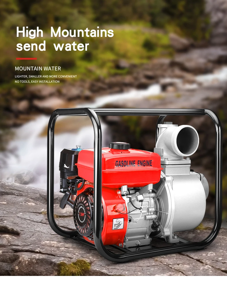 Pompa Acqua A Benzina A 2 Tempi Motore Da Giardino Pompa Benzina Pompa Motore Irrigazione Campeggio Benzina Trasferimento Acqua Pompa Ad Alta Pressione 43CC 1,7 CV