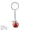 Red jasper apple keychain