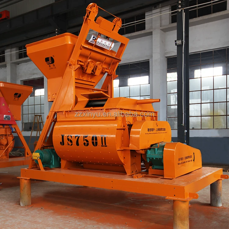 JS750 Twin Shaft Concrete Mixer Matched with Block Making Machine