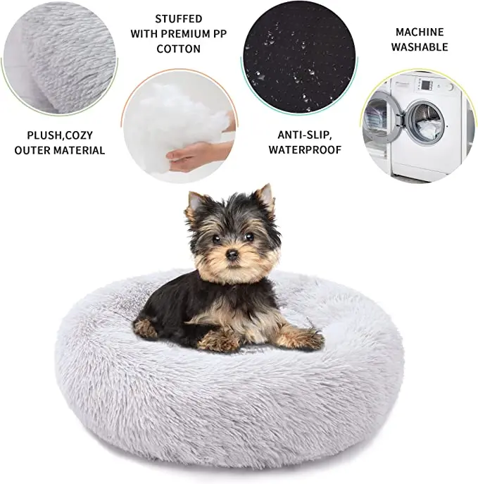 Wholesale Luxury Plush Fluffy Large Sofa Pet Dog Beds Anti Slip Soft