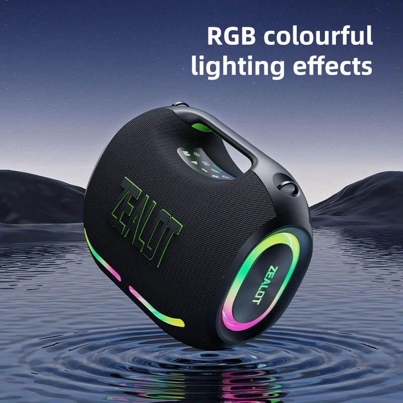ZEALOT ZE01 120W Portable RGB Lights TWS Speaker IPX6 Waterproof