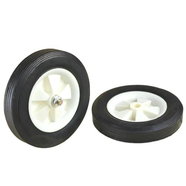 Heavy Duty Wheelchair air Compressor Industrial 8 Inch 200mm Pulley Rubber Caster Wheel