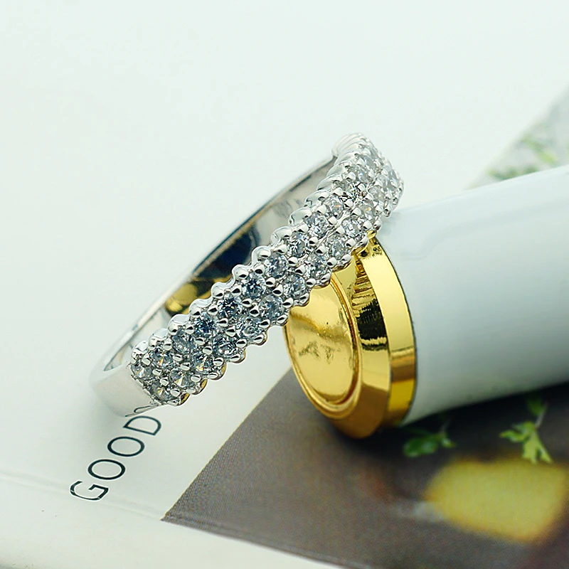 THREE MAN] 本物のスターリングシルバー1CT輝くダイヤモンドの女性結婚