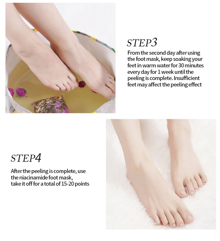 Оптовая продажа, маска для ног Niacinamide, восстанавливающие, отшелушивающие, увлажняющие маски для ног