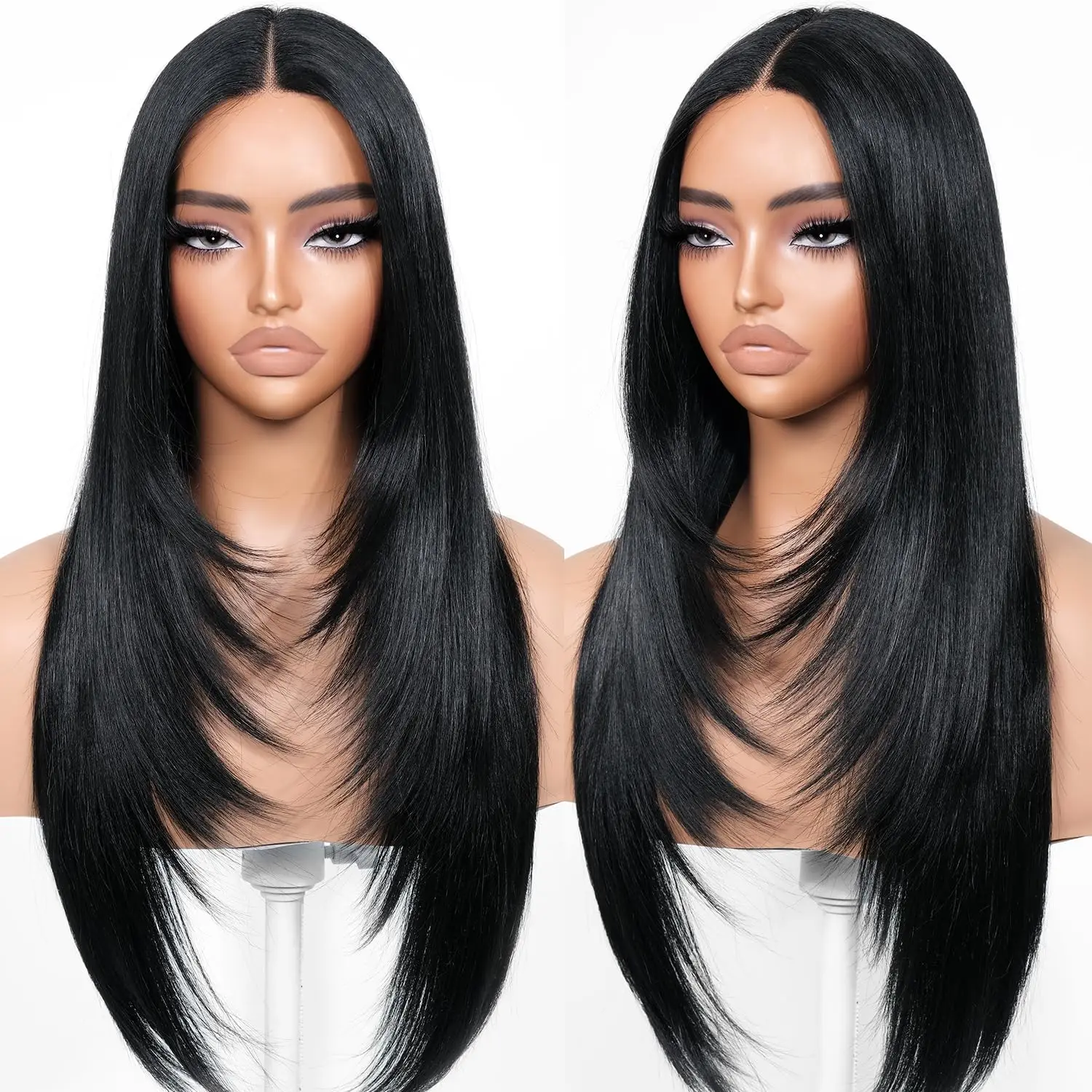 X-TRESS Glueless T Part Lace Front Wigs Pre Plucked Wear and 