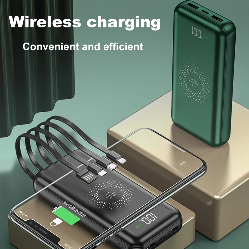 New Model High Capacity with Wireless Charger Portable Charger Power Bank Wireless Power Bank Power Bank 20000mah