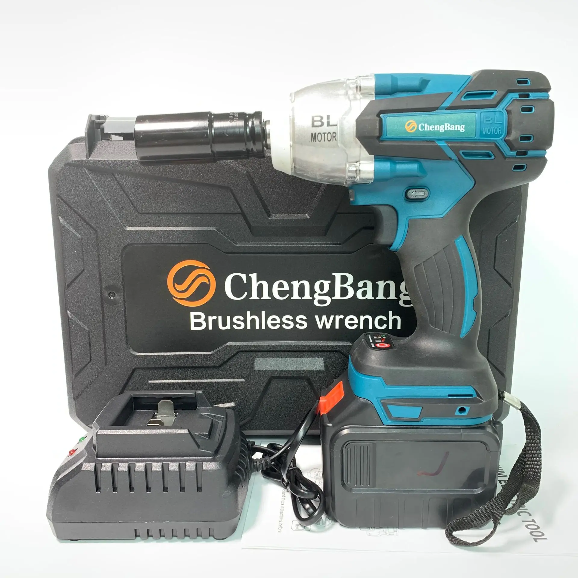 800-1200N.m车辆维修用高扭矩无刷电动冲击扳手可充电锂重型无绳扳手| Alibaba.com