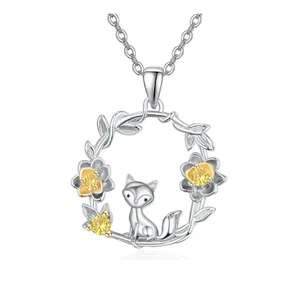 Custom Brass Fashion Jewelry Animal Pendant Necklaces for Girls